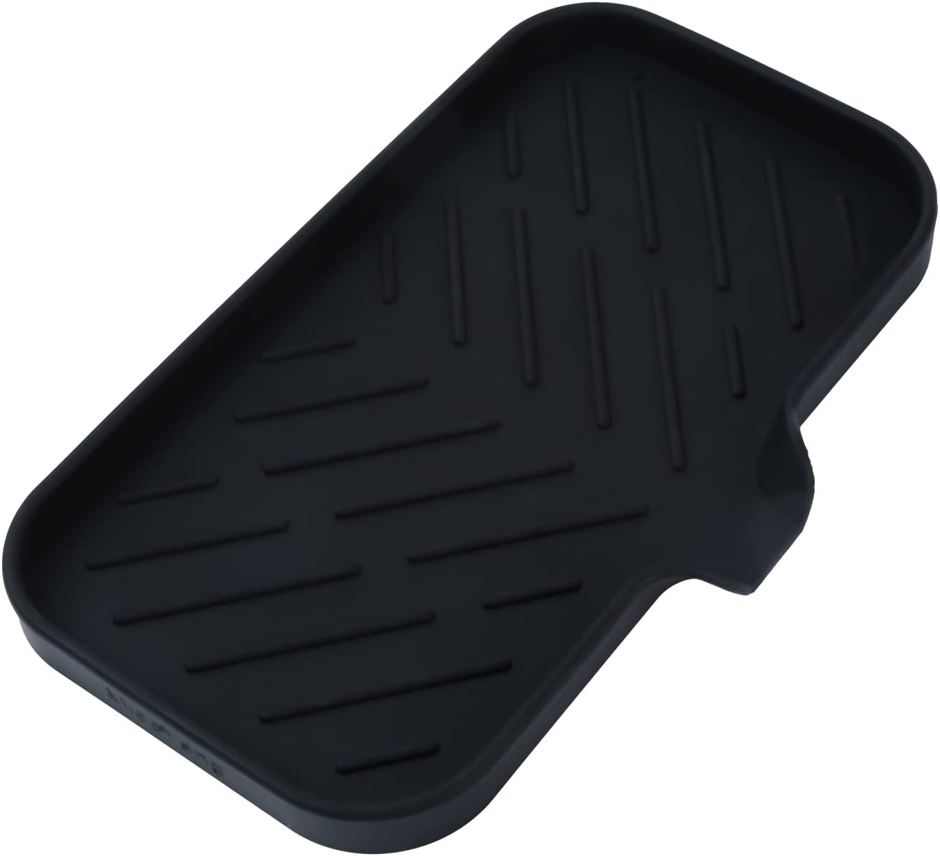 MicoYang Silicone Bathroom Soap Dishes with Drain Spout-Bathroom and Kitchen Sink Organizer,Sponge Holder,Dish Soap Tray,Perfect for Dispenser,Scrubber,Bottle,Cup on Sink or Counter-Coffee 4.9"×3.2"