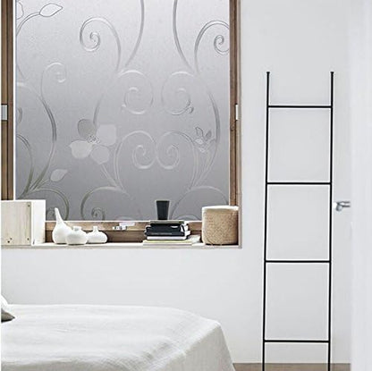 Niviy Window Privacy Film Static Cling Non-Adhesive Window Film Frosted Glass Bathroom Door Decoration Privacy Covering (17.7"x 78.7")