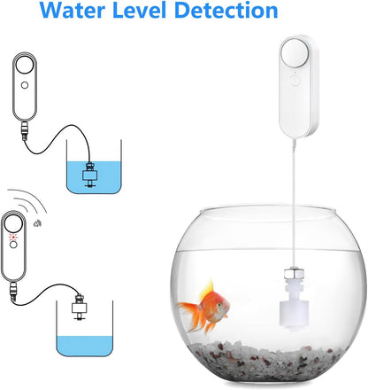 Mengshen WiFi Water Leak & Water Level Detector | 2-In-1 Tuya Smart Sensor, Loud Volume APP Alert Monitoring, 6.5 Feet Detection Line, For Swimming Pool Fish Tank Aquarium