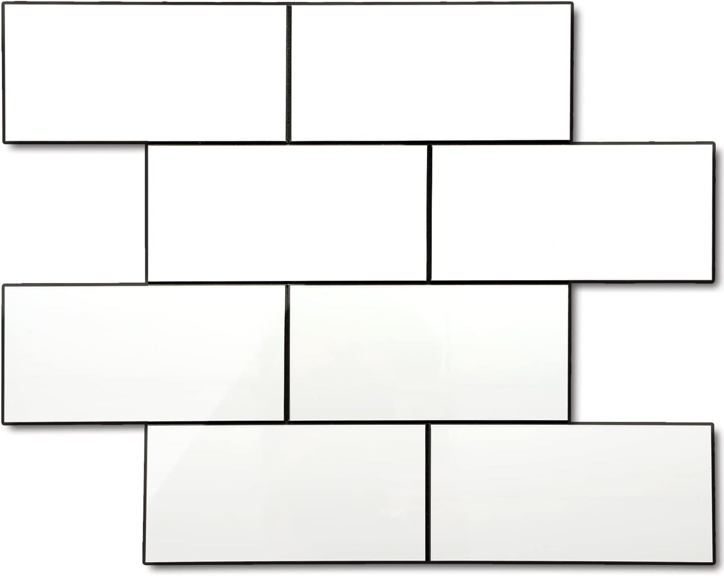 STICKGOO 10-Sheet Subway Tile Peel and Stick Backsplash, Seamless Design Polished Eurasia Beige Kitchen Backsplash Wall Tiles, Glossy Surface Waterproof Stick on Tile for Bathroom, RV, Fireplace