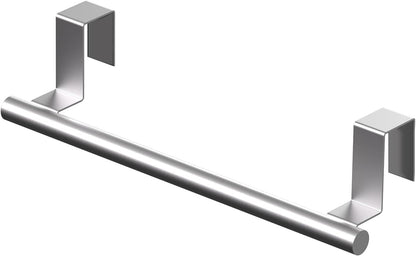 Cabinet Door Towel Bar, Kitchen Towel Holder, Matte Black 2 Pack | Extended Anti-Slip Arm, EVA Scratch Guard Pads, No-Drill Install, Stainless Steel Dish Towel Holder, Kitchen Towel Rack