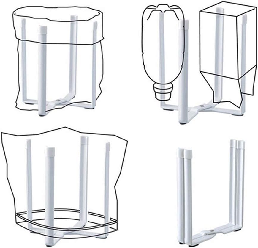 Multifunctional Kitchen Stand Holder for Plastic Bags, Bottles and Cups, Drying Racks Shelf Trash Bag Garbage Bag Holder for Home Kitchen Tower (White)