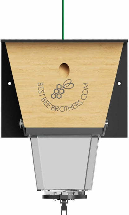 Best Bee Brothers Ultimate Pro Carpenter Bee Trap for Outside with Extra-Large, Clear External Receptacle, Internal Bee Vault & Spring-Loaded Door, 4.2” D x 5.8” W x 7.5” H (2 Pack)