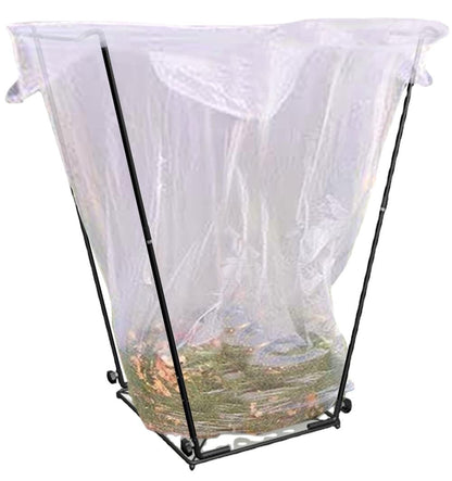 Metal Trash Bag Holder Bag Holder Stand Outdoor Leaf Bag Stand Portable Metal Garden Garbage Bag Holder Frame for Trash Yard Camping Garden Laundry Lawn Party Supplies