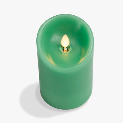 Luminara Flameless LED Battery Operated Ivory Pillar Candle, Flickering Realistic Moving Flame, 3" x 4.5" Luminous Real Wax Indoor Home Decor Pack of 1