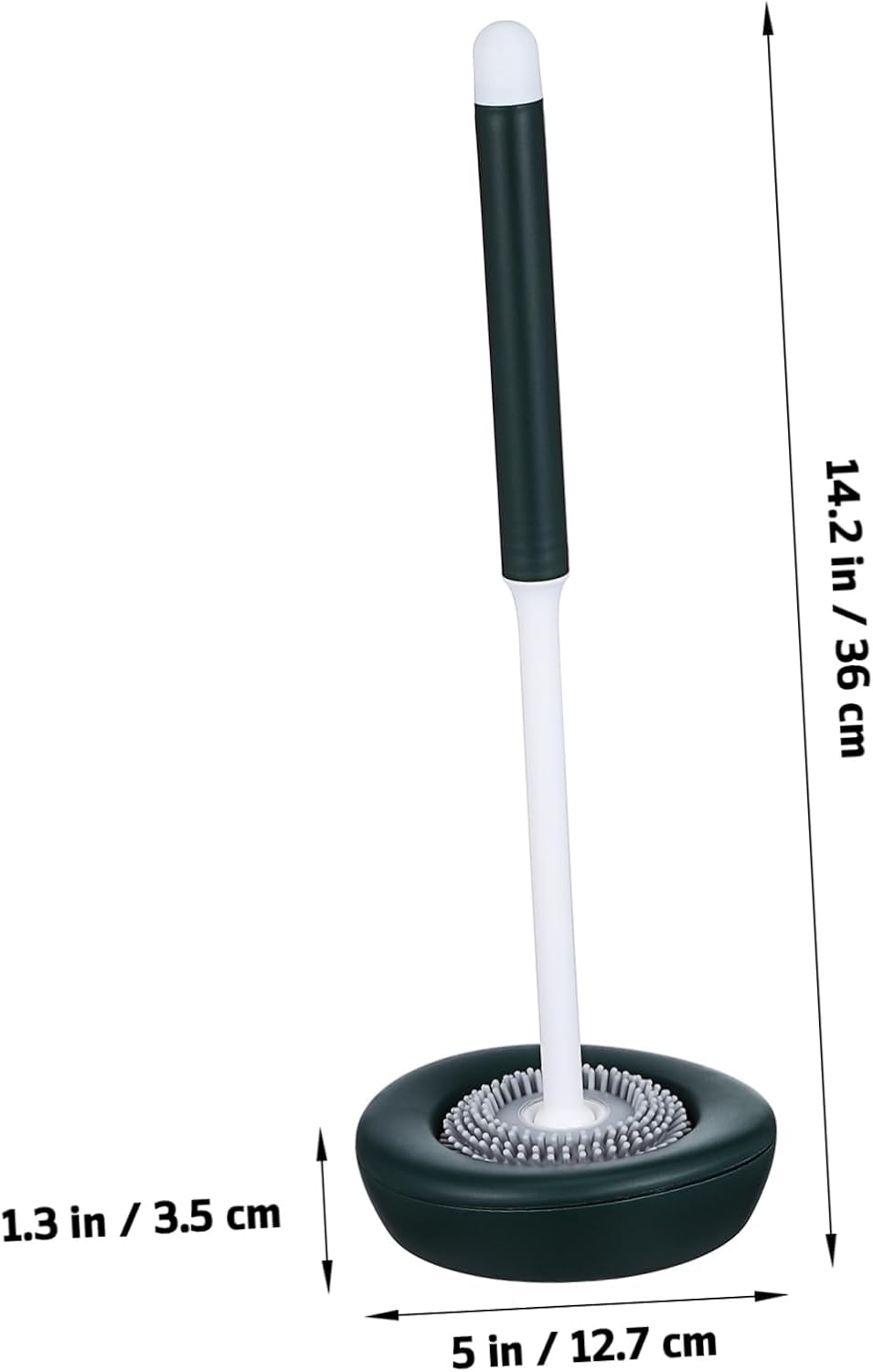 Alipis 1set Silicone Toilet Brush Holder Modern Design Scratch Bristles for Cleaning Quick-Drying Base Household Cleaning Accessories