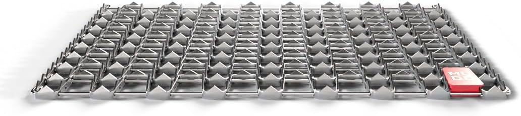 Mudd Grizzly, Heavy-Duty Spiked Metal Mesh Doormat – 30in x 17in, 2mm Thick Steel – Durable, All-Weather Dirt & Mud Scraper for Entryways, Patios & Workspaces