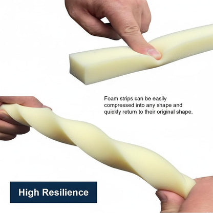 VelTherm Self-Adhesive Foam Weather Stripping for Doors & Windows - Seal Drafts, Noise, Dust & Light - Insulating Tape for AC Efficiency in Summer & Warmth in Winter - Easy Cut, 13Ft, Yellow