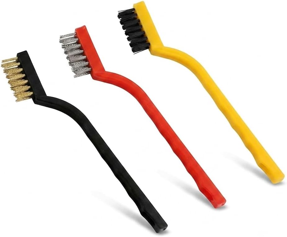 Stainless Steel Wire Brush Set, Kitchen Cleaning, Rust Removal, 3 Pcs | Stainless Steel Bristles, Rust-Resistant, Ergonomic Handle, 3 Assorted Sizes, Multi-Surface Safe