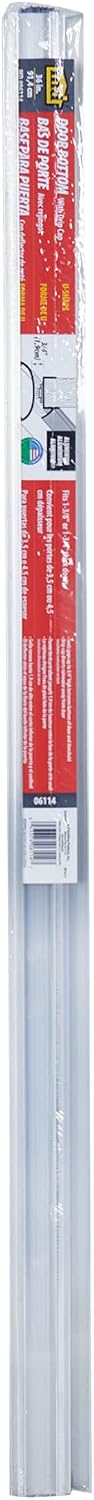 M-D Building Products 49000 36 in. Satin Nickel Aluminum U-Shape Screw-on Under Door Seal