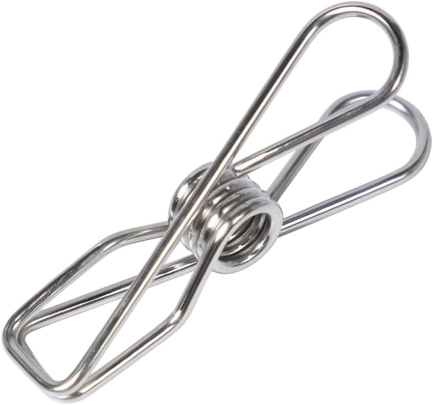 Stainless Steel Hanging Clips for Wet Laundry - Space Saving Hook & Clip Hanger for Bathroom Shower Rods, Towel Bars & Closet Organization