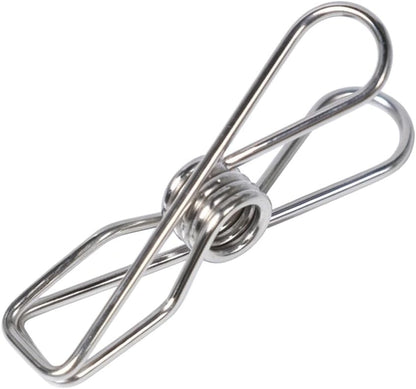 Stainless Steel Hanging Clips for Wet Laundry - Space Saving Hook & Clip Hanger for Bathroom Shower Rods, Towel Bars & Closet Organization
