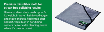 Unger Commercial ErgoTec Advanced Window Cleaning Ninja Kit 4-in-1 – Squeegee, Scrubber, Tool Holder, Microfiber Cloth – Professional Indoor/Outdoor Window Cleaning Equipment, WNK12