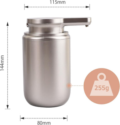 LAOPAO Automatic Foaming Soap Dispenser Plastic, Rechargeable Touchless Foam Hand Soap Dispenser for Bathroom, ABS Soap Pump for Kitchen, Water-Resistant, Xmas Gift 10oz, Plastic (NOT Metal)
