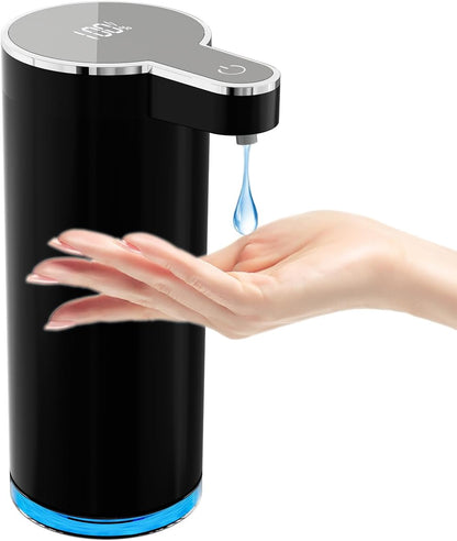 Automatic Foaming Soap Dispenser,Touchless Foam Soap Dispenser,12oz Rechargeabled Wall Mounted Smart for Bathroom and Kitchen Dish Soap,Easy for Toddlers（Brushed Silver）
