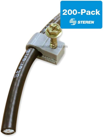 STEREN Coaxial Cable Clips - Cable Holder - Wire Clips - Siding Clips For Hanging - Cord Holder For Desk - Cable Clamps - Cord Clip - Wire Organizer Clips - Tv Mount Screws - Black - 100 Pack