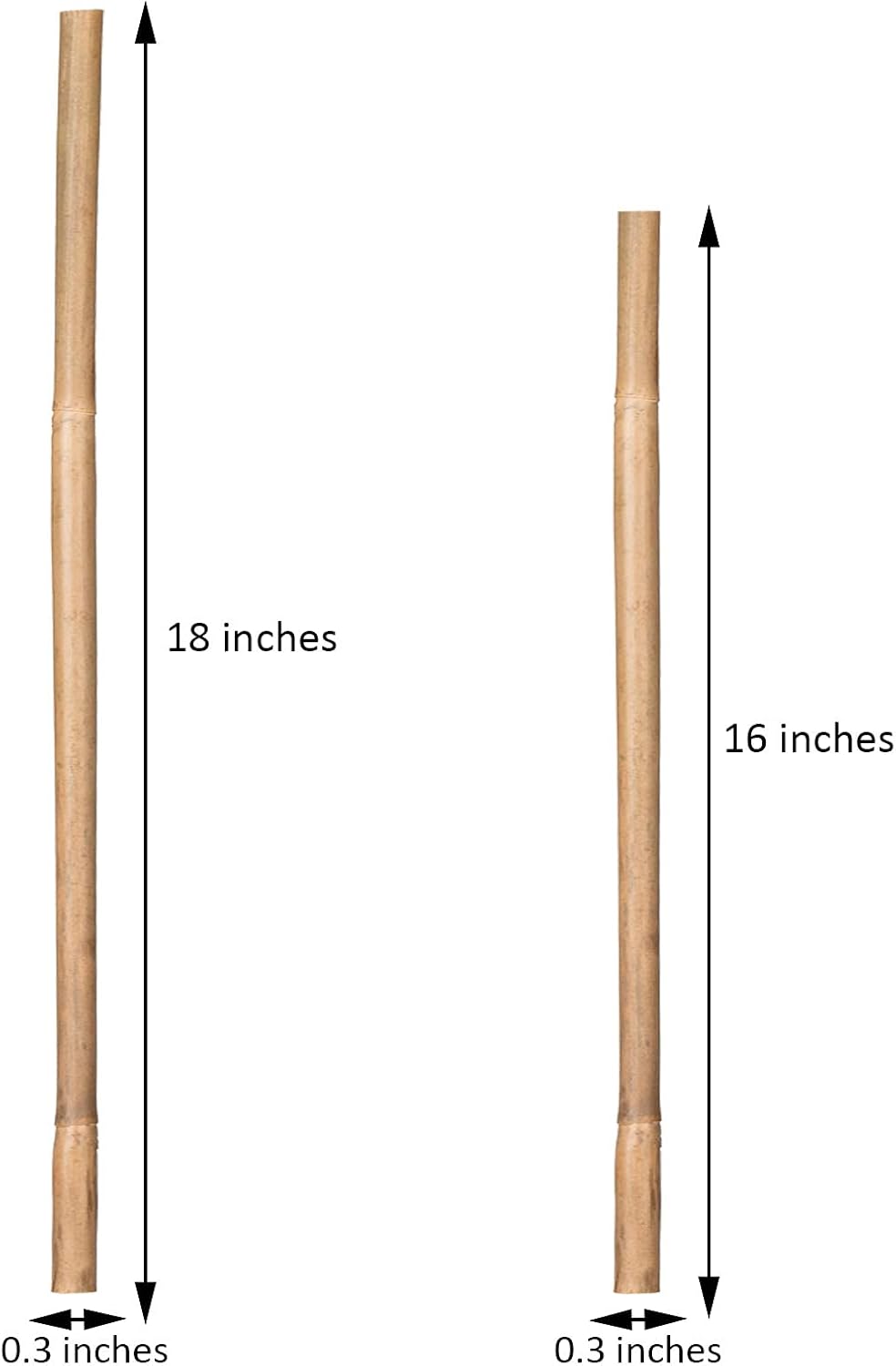 GAGINANG Plant Stakes Natural Garden Bamboo Sticks for Indoor and Outdoor, 20pcs for Tomatoes, Beans, Potted Plants - 18 inches