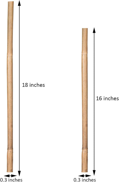 GAGINANG Plant Stakes Natural Garden Bamboo Sticks for Indoor and Outdoor, 20pcs for Tomatoes, Beans, Potted Plants - 18 inches