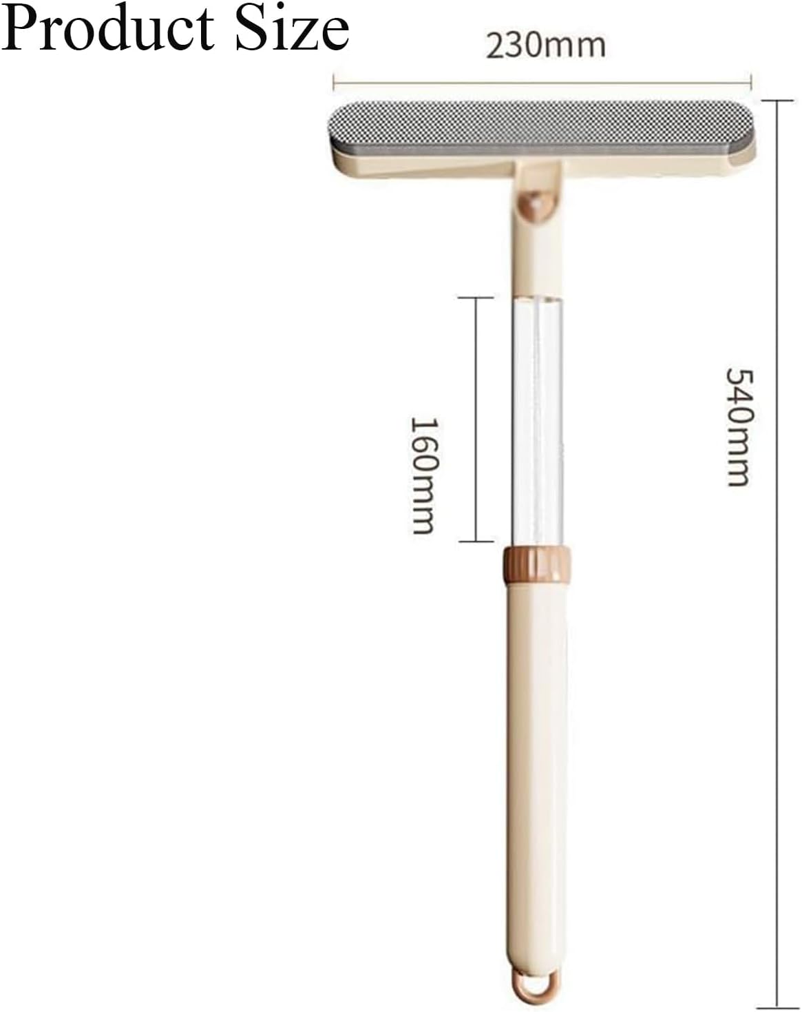 5-in-1 Double-Sided Window Screen Cleaning Brush， Multi-Purpose Cleaning Brush，with Retractable Handle and Built-in Crevice Brush, Dry and Wet Use， for Home, Office & Porch Screens (Khaki)
