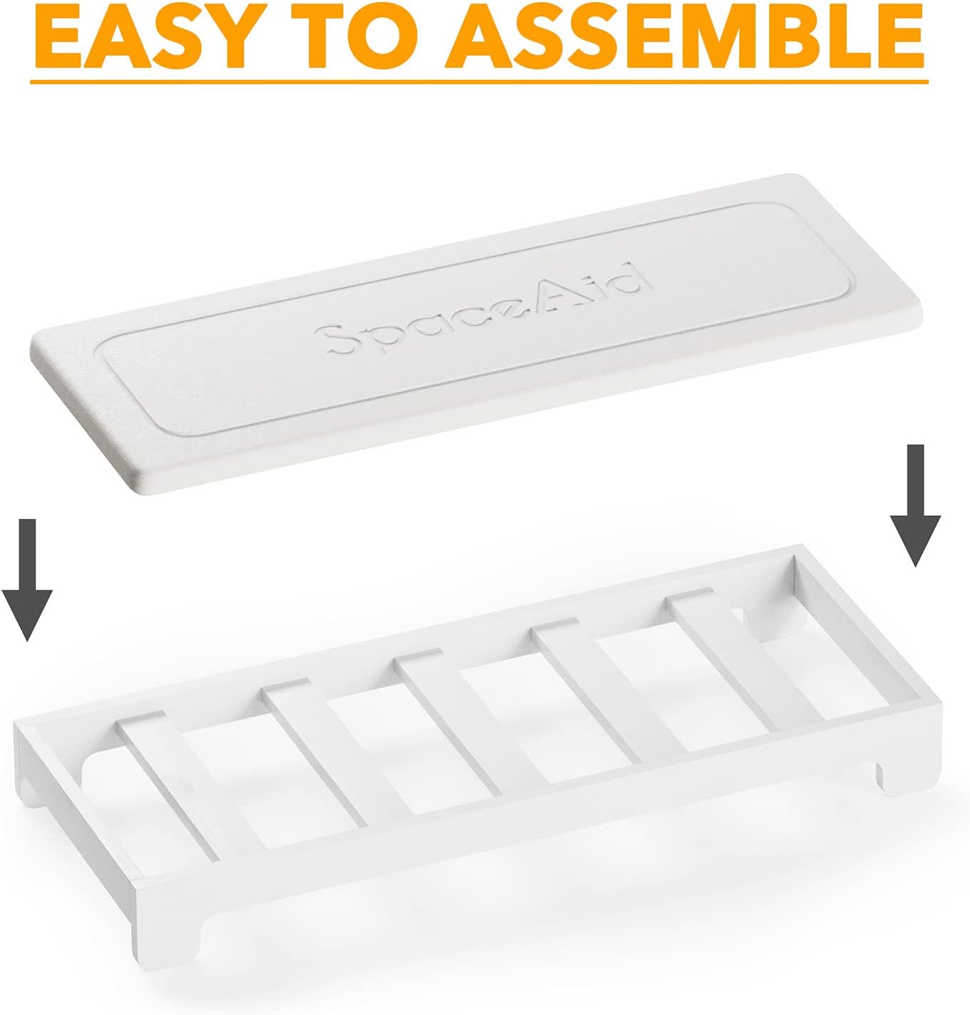SpaceAid DryingNeat Sink Organizer, Instant Dry Sink Caddy Organizers, Kitchen Sponge Soap Holder Dispenser, Countertop Fast Drying Counter Tray Rack (Bamboo Rack, Black)