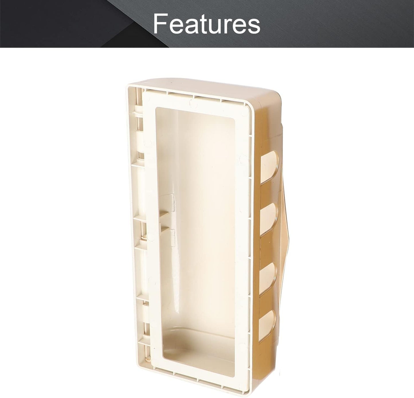 Fielect 2Pcs Weatherproof in Use Outlet Cover Plug Receptacle Protector for Retrofit Siding Construction Transparent 118 Type 210x100x47mm