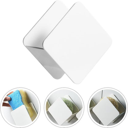 Uonlytech Punch-free Wall-mounted Sponge Holder and Cleaning Cloth Storage Rack with Draining Function, 2pcs Kitchen Sink Organizer for Efficient Kitchen Storage and Drying