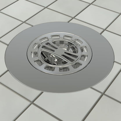 Danco Snap-in Shower Drain Cover with in-Drain Hair Catcher, 4-1/4" Round, White Strainer, (10533)