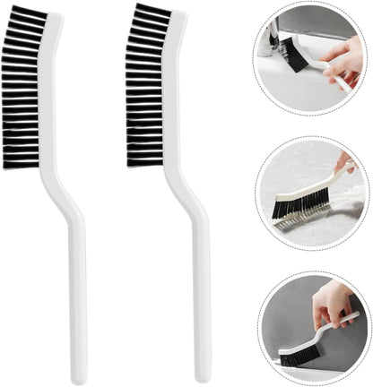 Amosfun 4pcs Hard Bristle Crevice Cleaning Brush 8.2" Gap Cleaning Tool for Kitchen Bathroom Window Tracks and Narrow Spaces
