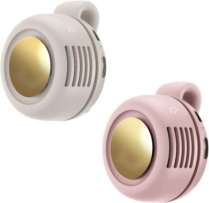 Portable Clip-On Fan, Mini USB Rechargeable 360° Rotatable Fan, Personal Fan 3-Speed Silent Mini Bladeless Fans