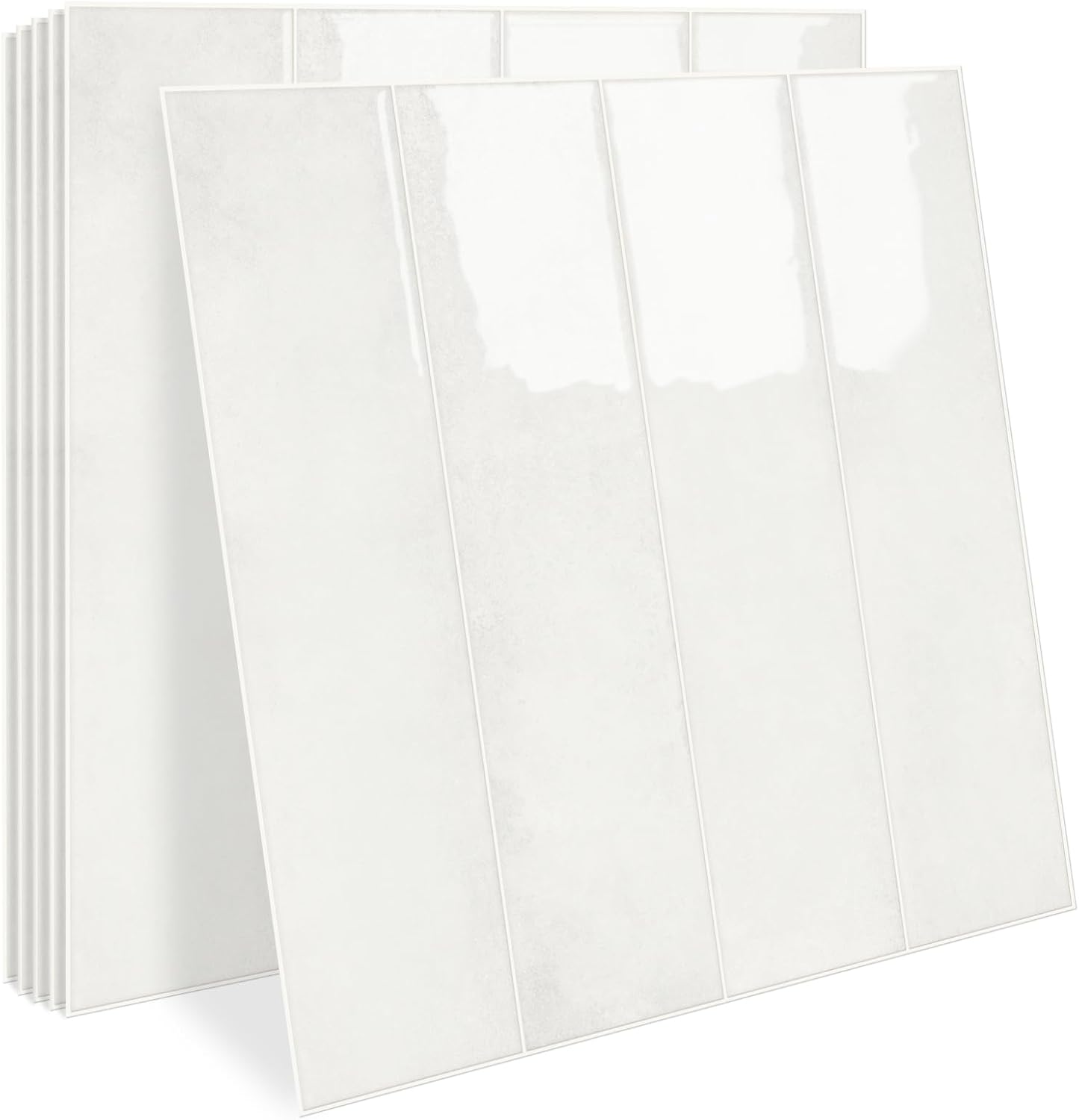 MORCART Peel and Stick Backsplash, 10 Sheets of 11.8"x11.8" - 3D Adhesive Waterproof Wall Tiles for Kitchen, Bathroom, Living Room, Subway Tiles, Gray-Apricot