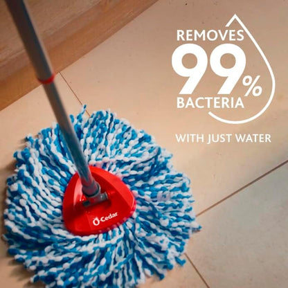 O-Cedar EasyWring RinseClean Microfiber Spin Mop & Bucket Floor Cleaning System with Lavender Pac (Variety Pack)