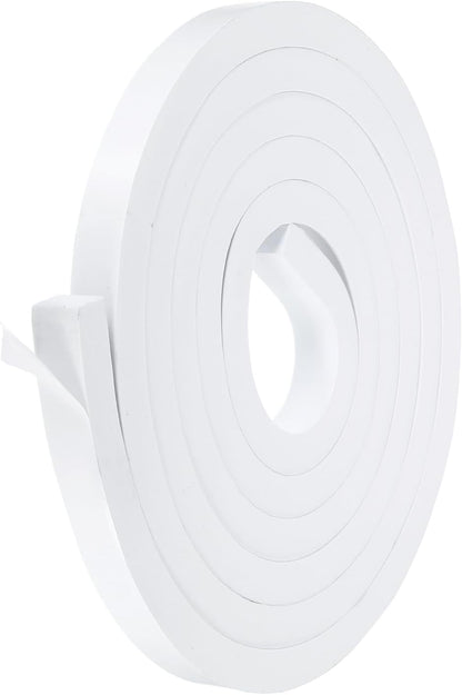 PATIKIL Weather Stripping Door Seal Strip, 3/8 Inch x 1/4 Inch x 32 Ft Self Adhesive Soundproof High Density Foam Tape Insulation for Door Window Air Conditioning, White - Colors B