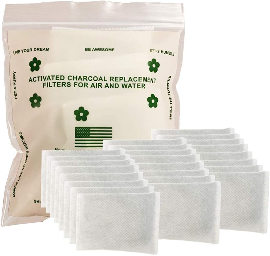 Green Piece® 24 Pack Overstuffed All-Natural Diaper Pail Deodorizer | Activated Charcoal Air Purifier Compatible with Diaper Pails, Shoe Closets, Trash Cans, Pets - Made in The USA by Green Piece