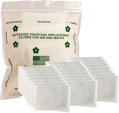 Green Piece® 24 Pack Overstuffed All-Natural Diaper Pail Deodorizer | Activated Charcoal Air Purifier Compatible with Diaper Pails, Shoe Closets, Trash Cans, Pets - Made in The USA by Green Piece