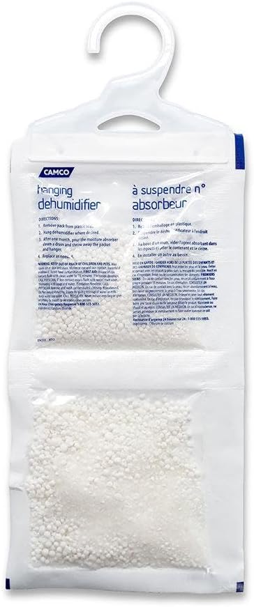 Camco Dehumidifier Moisture Absorber - Absorbs Up to 3x Its Weight in Water, Reduces Moisture and Humidity in Offices, Closets, Bathrooms, Kitchens, Boats, RVs and More – Refillable (44280)