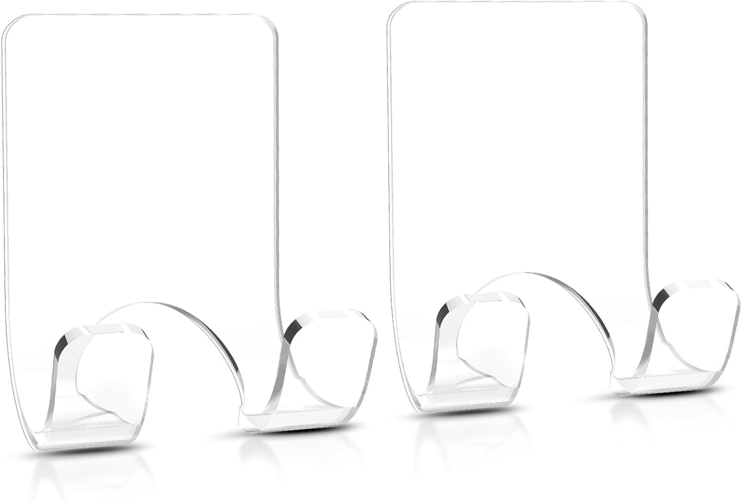 VIS'V Shower Wall Razor Holder, Metal Adhesive Razor Hooks for His and Hers, Waterproof, Black, 2 Pcs