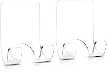 VIS'V Shower Wall Razor Holder, Metal Adhesive Razor Hooks for His and Hers, Waterproof, Black, 2 Pcs