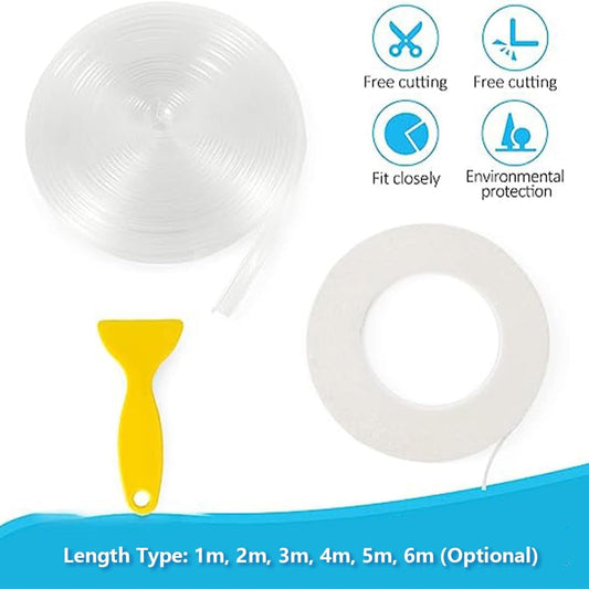 Clear Soft Edge Protector Strip, Soft PVC Baby Proofing Edge Protector with Strong Adhesive for Desk Wall Furniture Corner Safety Protection (3meter)