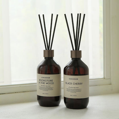 COCODOR Premium Reed Diffuser/Black Cherry /16.9oz /2 Pack/Large Capacity Fragrance Scent Oil Stick Diffuser Set for Bedroom Bathroom Home Décor