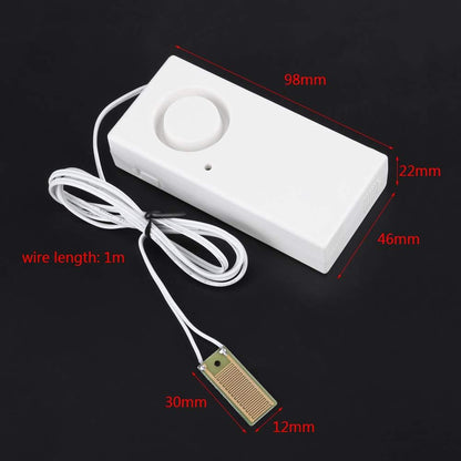 Water Leak Detector 120dB Alarm, High Sensitivity Flood Level Sensor for Basement, Sump Pump, Washing Machine - Battery Operated (9V Not Included)