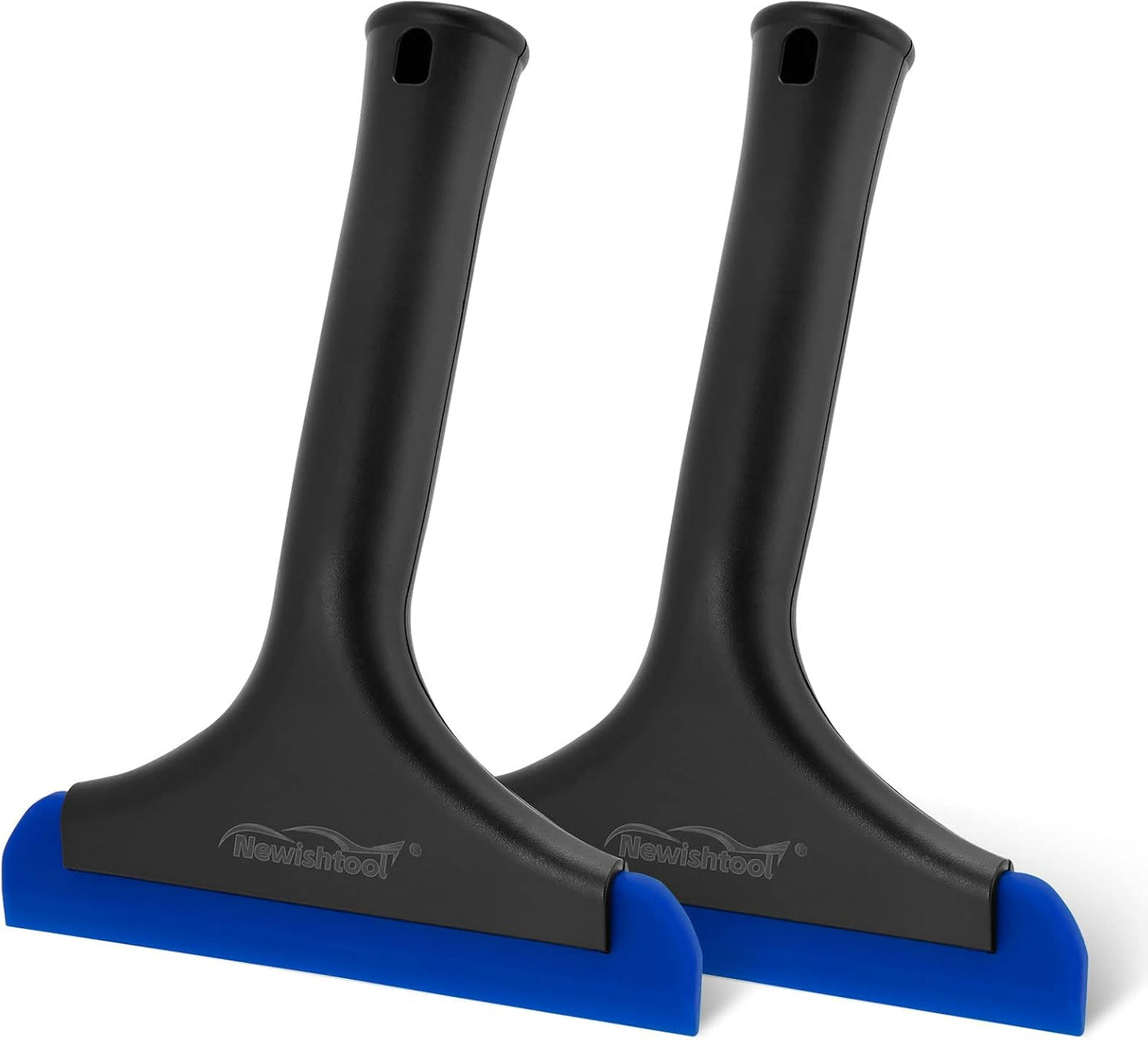 NEWISHTOOL Bathroom Shower Squeegee 5.9 Inch Soft Silicone Blade Squeegee for Shower Glass Door Mirrors Car Windshield, Kitchen Squeegee Countertops Cleaning and Water Removal Scraper w/Hanging Hole