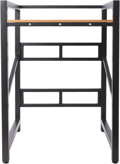 Over Washer and Dryer Shelves,Heavy Duty Laundry Room Storage Organization Clothes Drying Rack with 3-level Adjustable Height,661.39LBS Load-Bearing (Black)