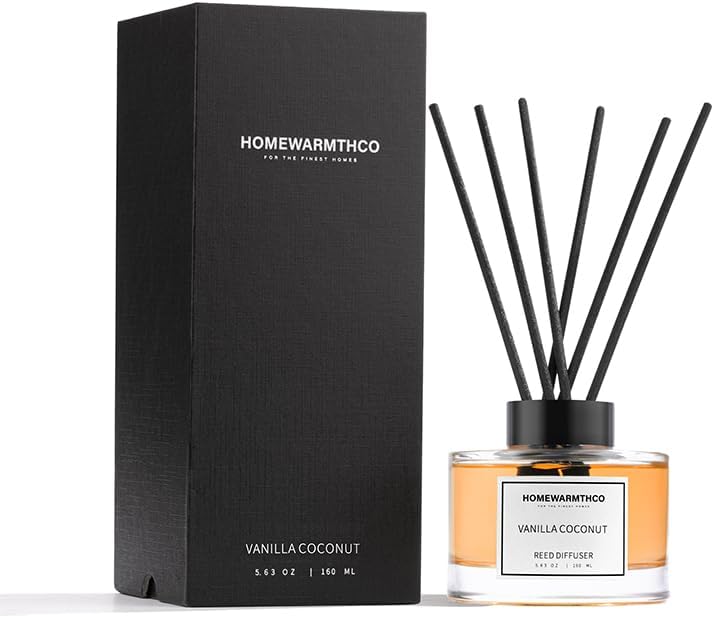 Clean Linen Reed Diffuser Set - Luxury Fragrance Reed Diffusers for Home. Office, Bathroom, Kitchen and Home Decor - Long-Lasting Scent with Non-Toxic Oils (5.63 oz, 160ml)
