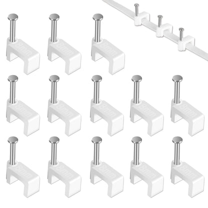 CableGeeker 50Pcs Adhesive Cable Clips, Cord Management Clips Wire Holders for Cords Cable Holder Clip Cable Management Clips for Under Desk/Car/Wall/TV/PC/Ethernet Cable (Black)