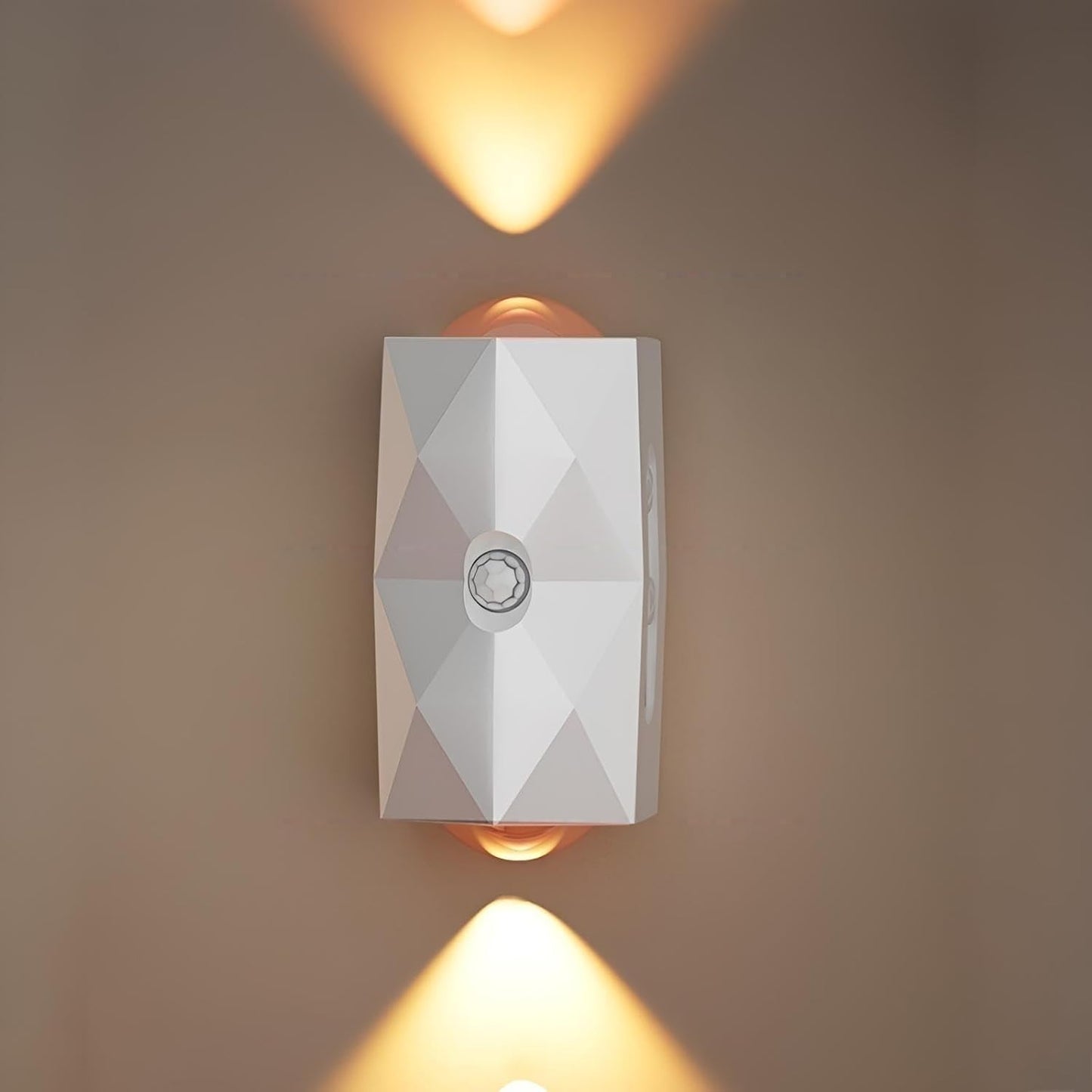 Rechargeable Motion Sensor Night Light, Magnetic RGB Color Changing LED Ambient Lighting, Compact Battery Operated Indoor Wall Light for Hallway, Stairs, Bathroom & Kids Room (USB-C)