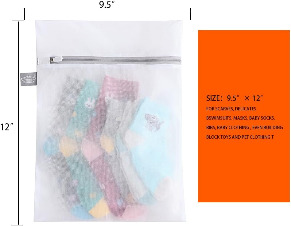 Kimmama Lingerie Bags for Washing Delicates, Mesh Laundry Bag for Delicates | Delicate laundry bag, for clothes, face mask, tie, scarf, socks, stockings, shirts, small toys, 3S