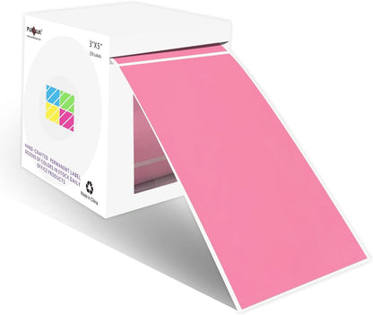 PARLAIM 3 X 5 Inch Rectangle Adhesive Color Coding Stickers,Square Inventory Stickers -250 Per Dispenser Box (Fluorescent Green)