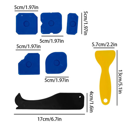 12 Pcs Silicone Caulking Tool Kit, Reusable Sealant Finishing and Removal Tools for Bathroom, Kitchen, Window, Floor