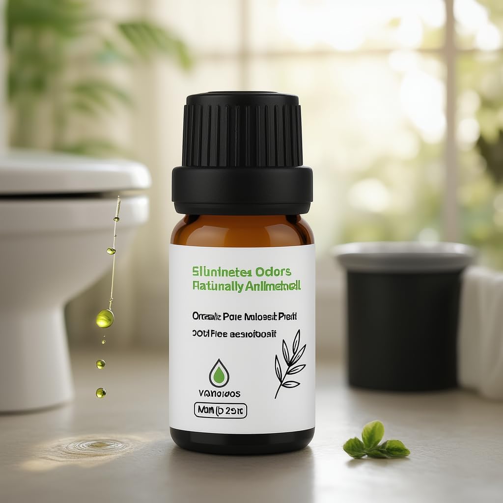 Deodorizing Essential Oil Blend,Essential Oil Toilet Spray Drops Bathroom Odor Eliminator Spray Alternative Toilet Deodorizer Trash Can Deodorizer Before You Go Plant-Based 6-Pack (10 ml Each)