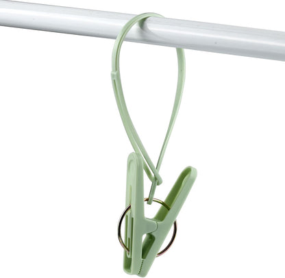 24 Pack Clothes Pins Clothes Peg Clip Pins with Plastic Rope for Clothesline Multicolor Drying Clothing Clips Hooks Windproof Clothes Hanger for Hanging Socks Hats Pants Bras Underwears Towel Photo